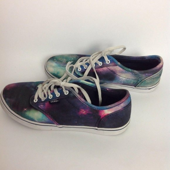 Vans Off The Wall Blue Purple Black Galaxy Skater Skate Sk8 Sneakers Sz 6 EU 36 - Picture 6 of 8